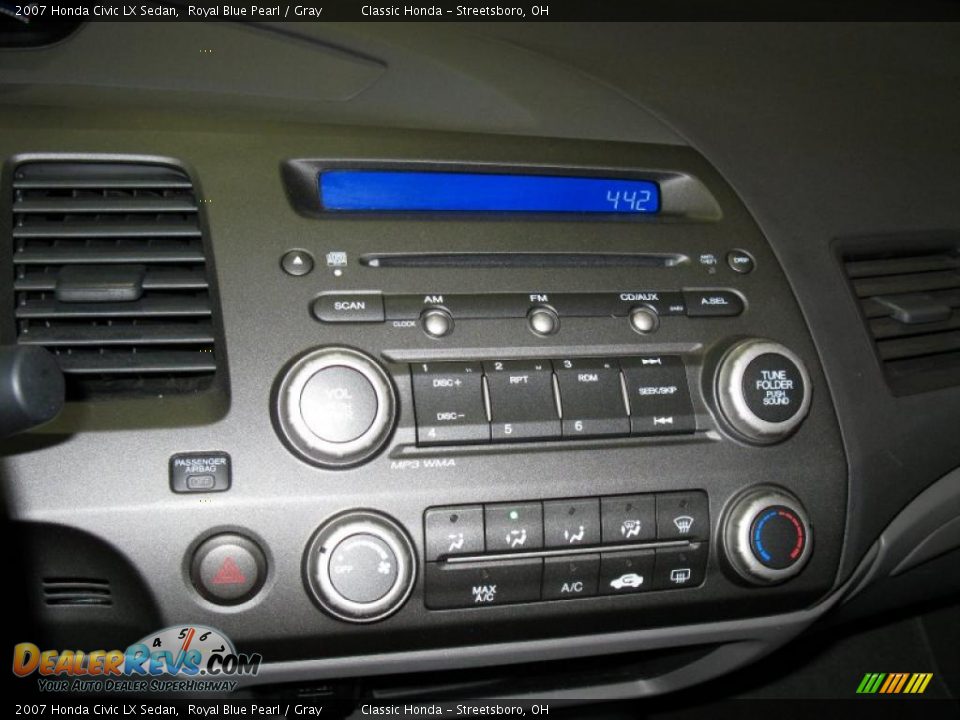 2007 Honda Civic LX Sedan Royal Blue Pearl / Gray Photo #17