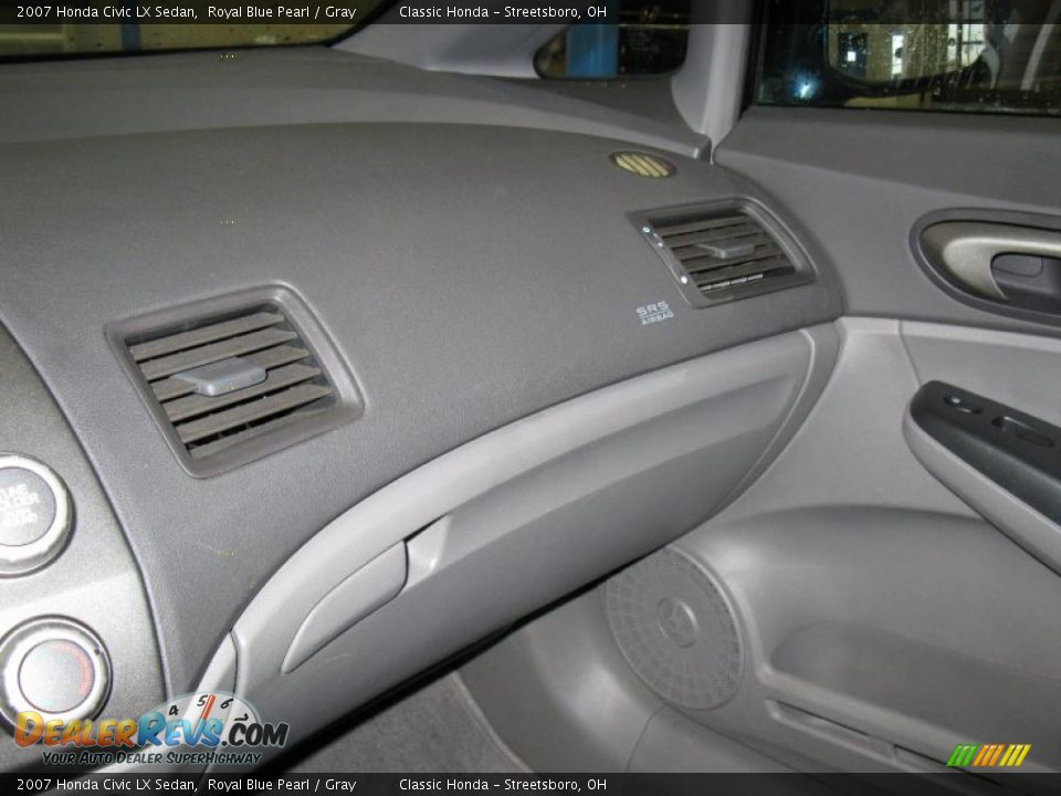 2007 Honda Civic LX Sedan Royal Blue Pearl / Gray Photo #19