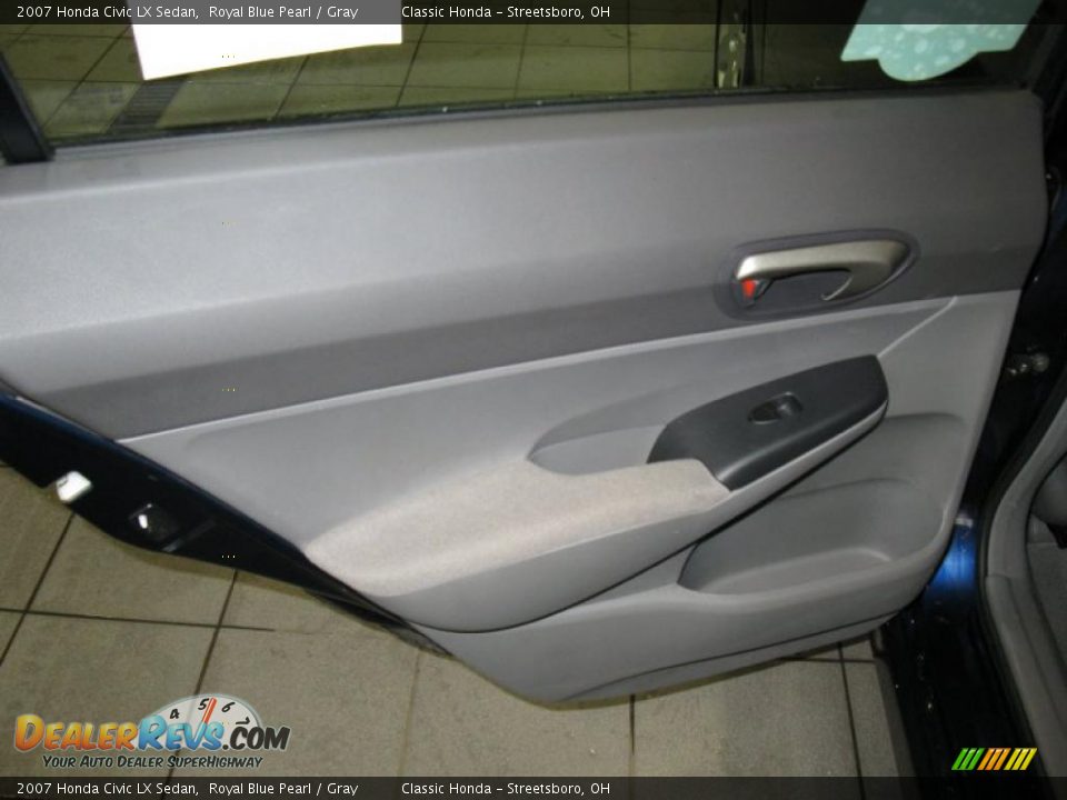 2007 Honda Civic LX Sedan Royal Blue Pearl / Gray Photo #20