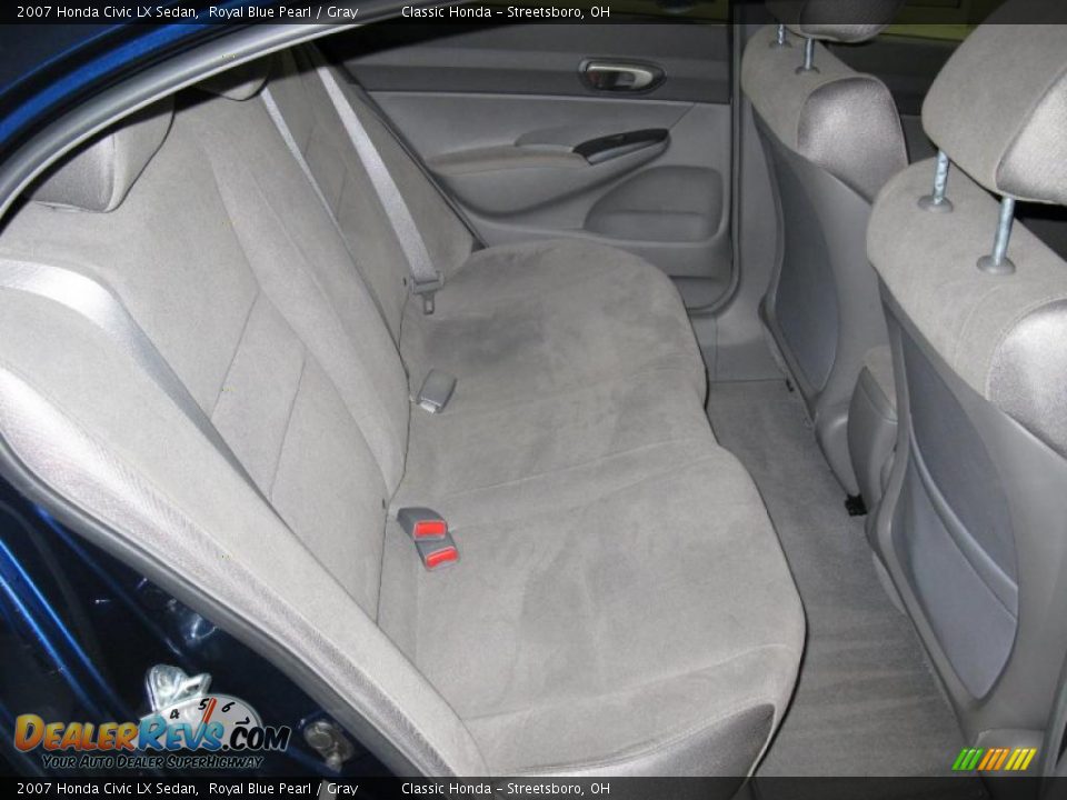 2007 Honda Civic LX Sedan Royal Blue Pearl / Gray Photo #22