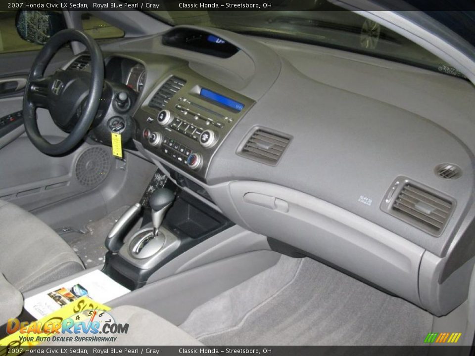2007 Honda Civic LX Sedan Royal Blue Pearl / Gray Photo #24