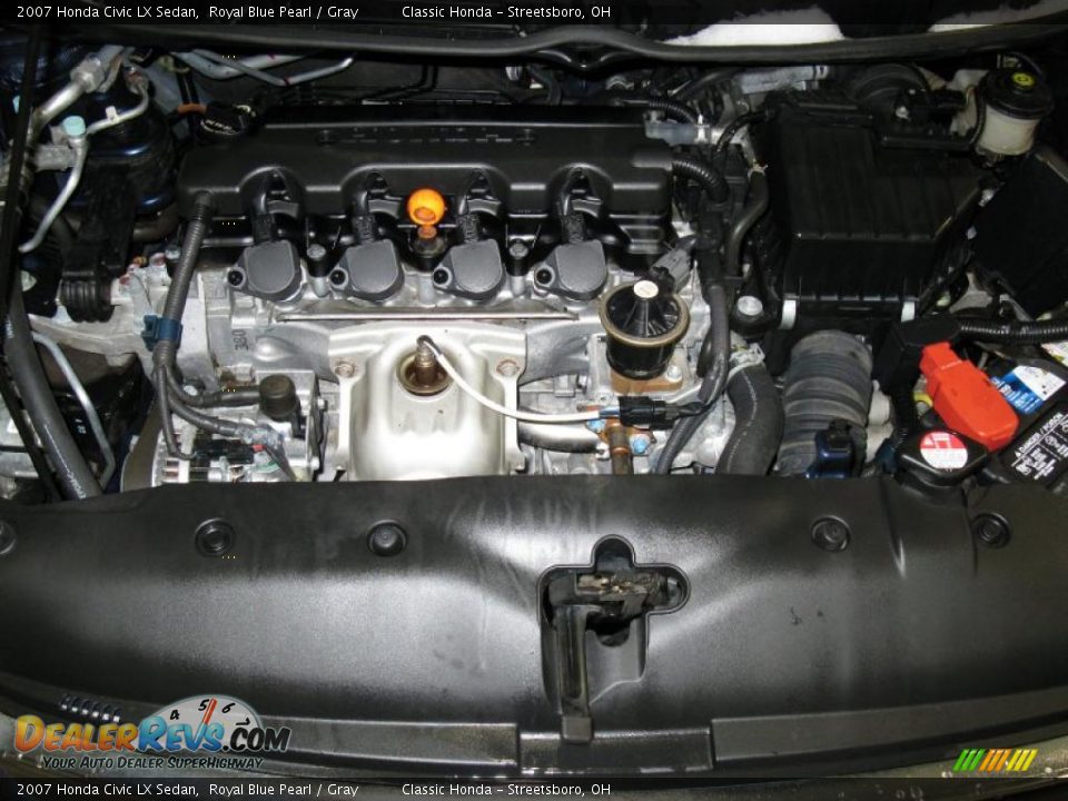 2007 Honda Civic LX Sedan Royal Blue Pearl / Gray Photo #25