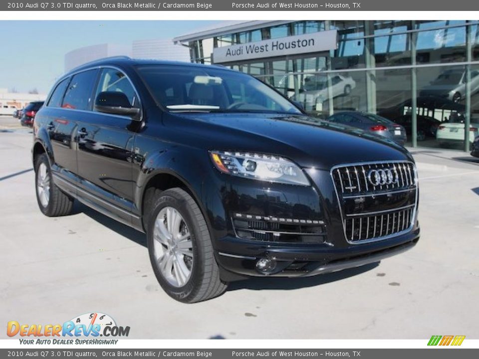 2010 Audi Q7 3.0 TDI quattro Orca Black Metallic / Cardamom Beige Photo #1