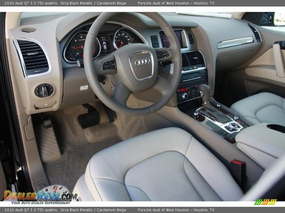 2010 Audi Q7 3.0 TDI quattro Orca Black Metallic / Cardamom Beige Photo #6