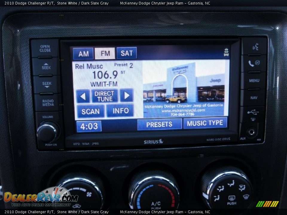 2010 Dodge Challenger R/T Stone White / Dark Slate Gray Photo #24