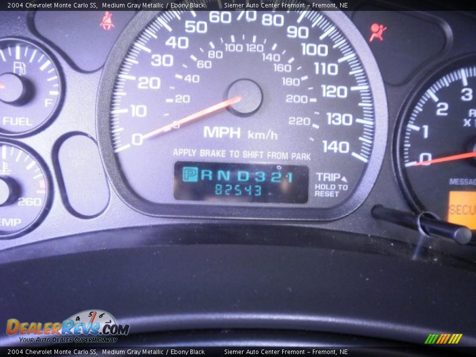 2004 Chevrolet Monte Carlo SS Medium Gray Metallic / Ebony Black Photo #35
