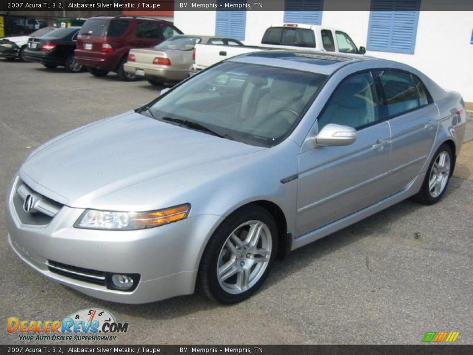 2007 Acura TL 3.2 Alabaster Silver Metallic / Taupe Photo #1