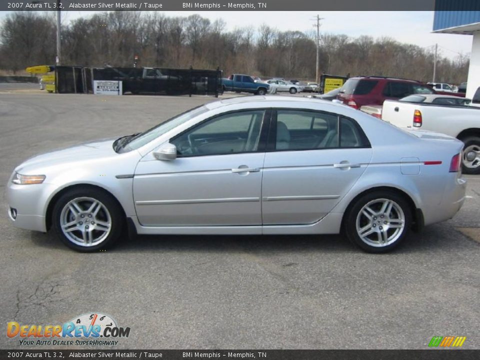 2007 Acura TL 3.2 Alabaster Silver Metallic / Taupe Photo #2