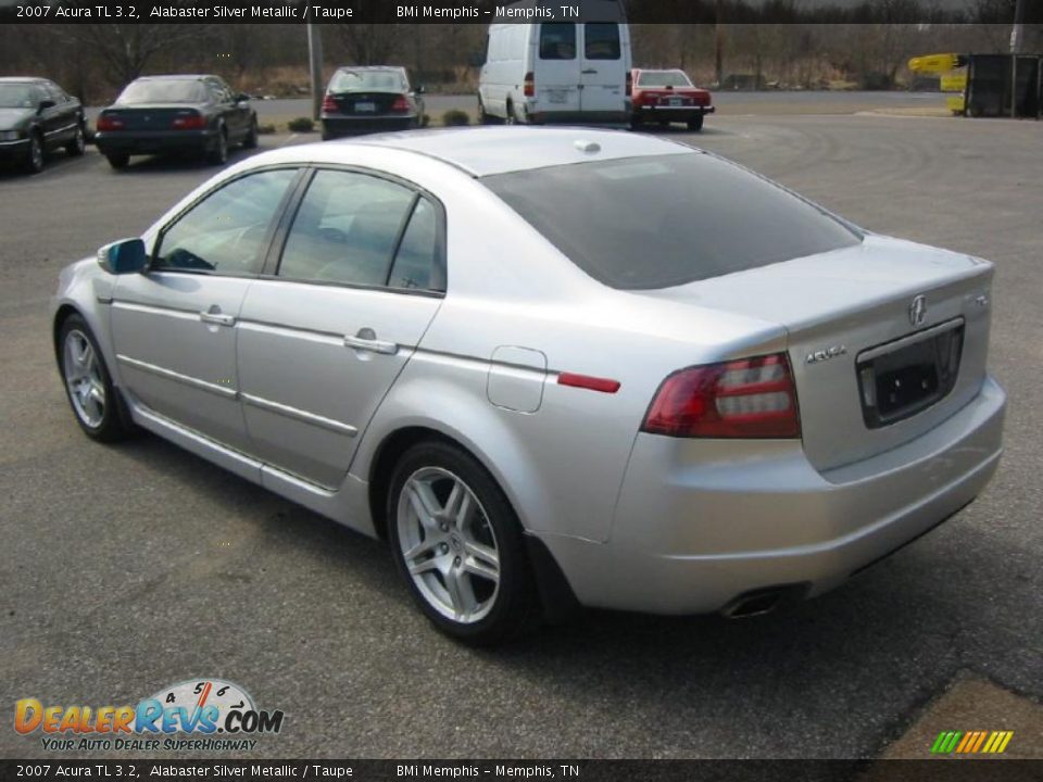 2007 Acura TL 3.2 Alabaster Silver Metallic / Taupe Photo #3