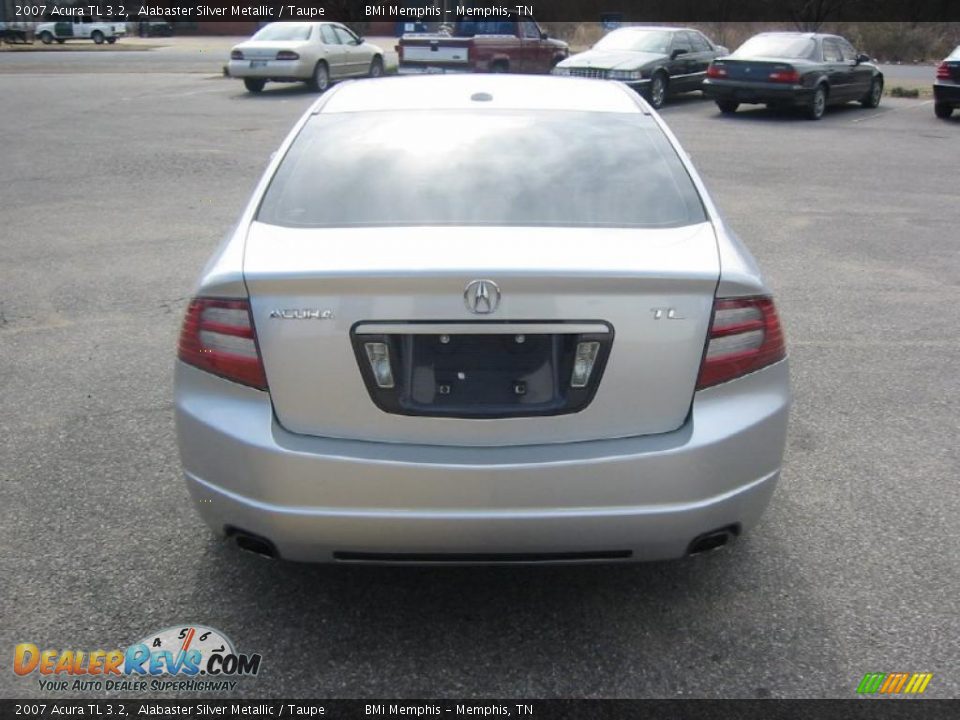 2007 Acura TL 3.2 Alabaster Silver Metallic / Taupe Photo #4