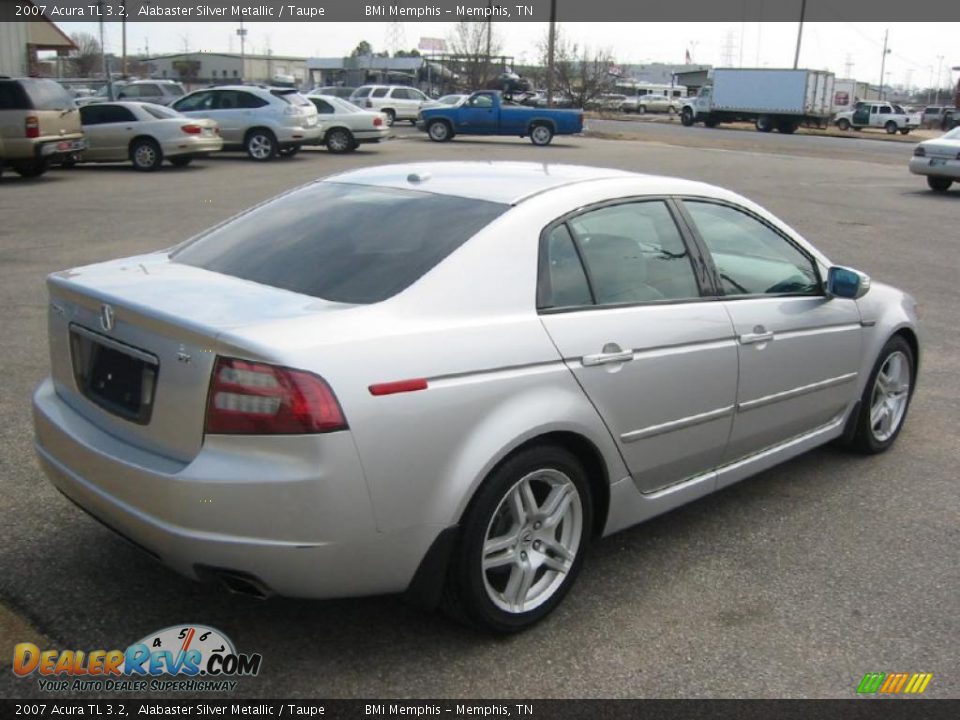 2007 Acura TL 3.2 Alabaster Silver Metallic / Taupe Photo #5