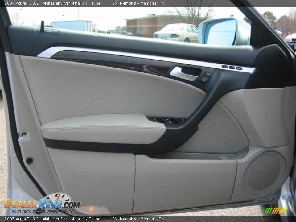 2007 Acura TL 3.2 Alabaster Silver Metallic / Taupe Photo #9