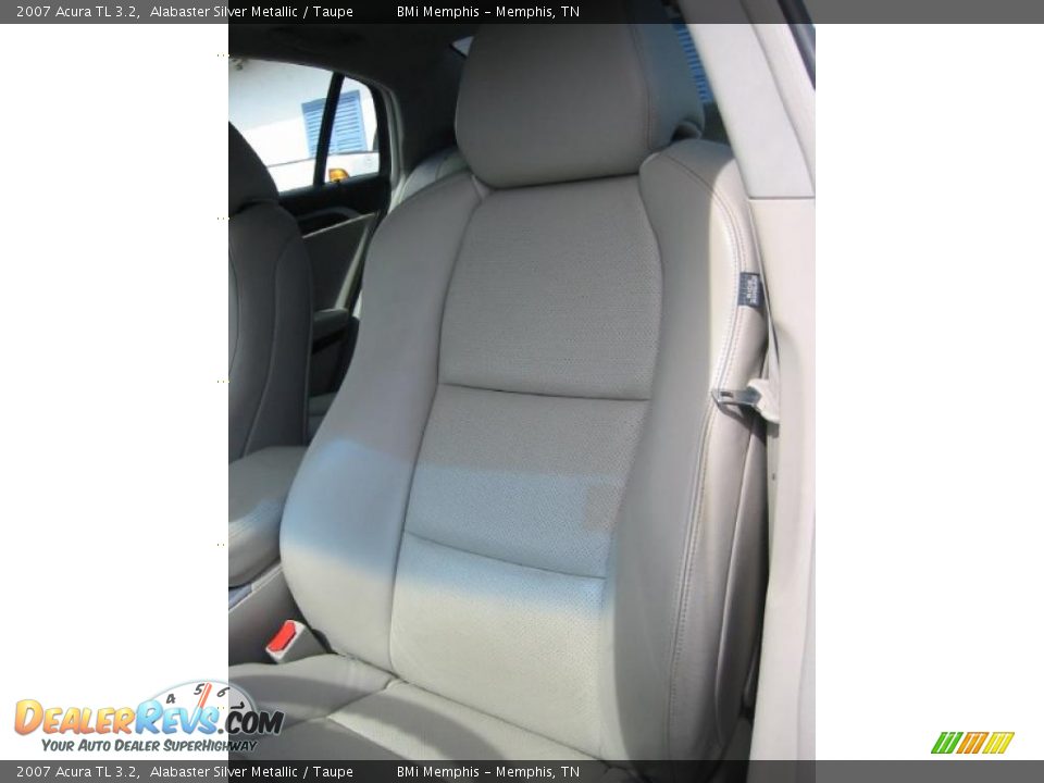 2007 Acura TL 3.2 Alabaster Silver Metallic / Taupe Photo #11