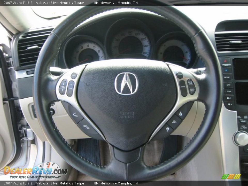 2007 Acura TL 3.2 Alabaster Silver Metallic / Taupe Photo #13