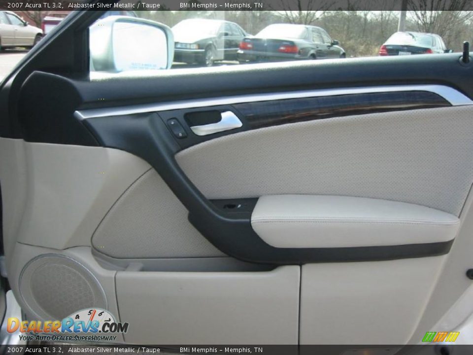 2007 Acura TL 3.2 Alabaster Silver Metallic / Taupe Photo #16