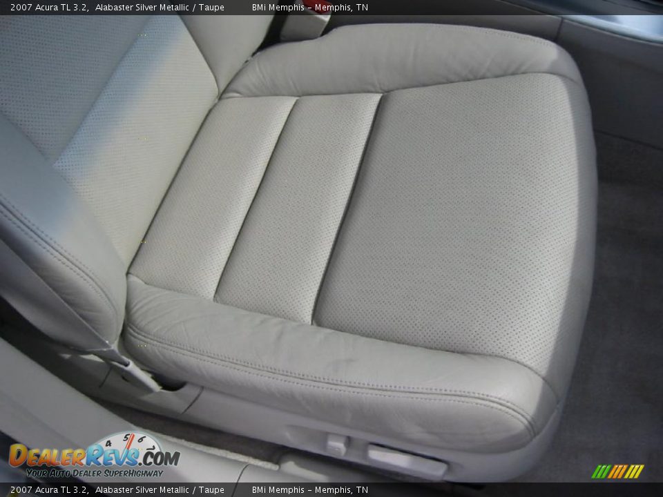 2007 Acura TL 3.2 Alabaster Silver Metallic / Taupe Photo #17