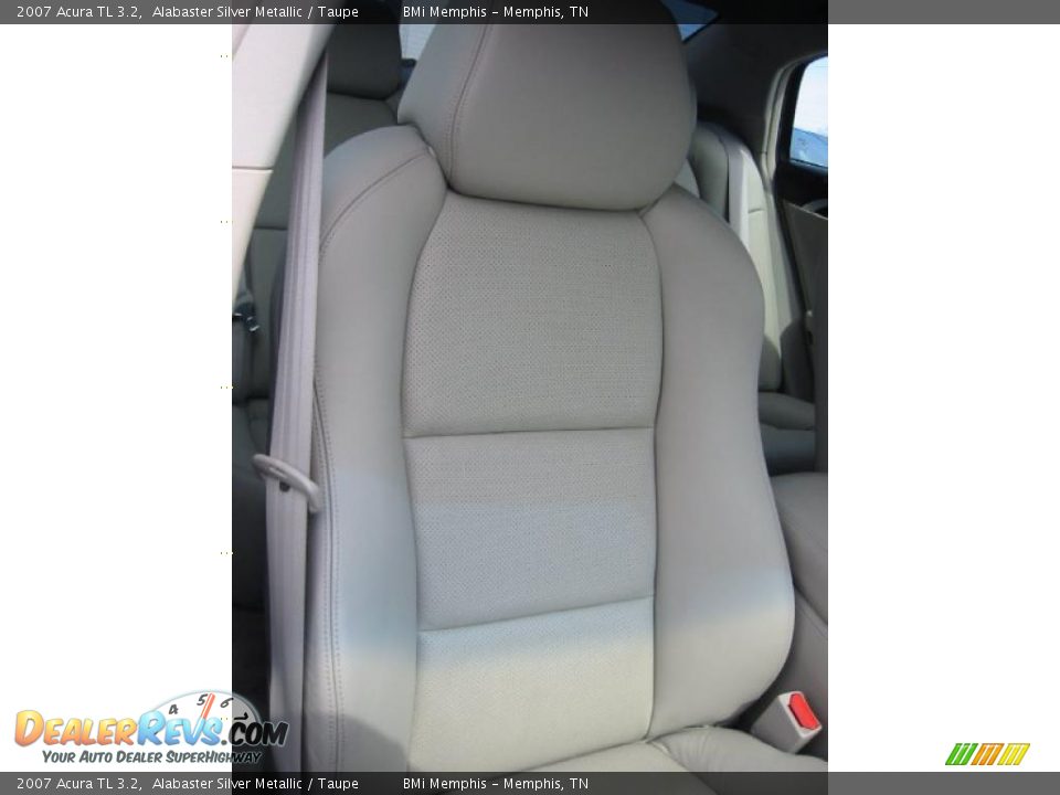 2007 Acura TL 3.2 Alabaster Silver Metallic / Taupe Photo #18