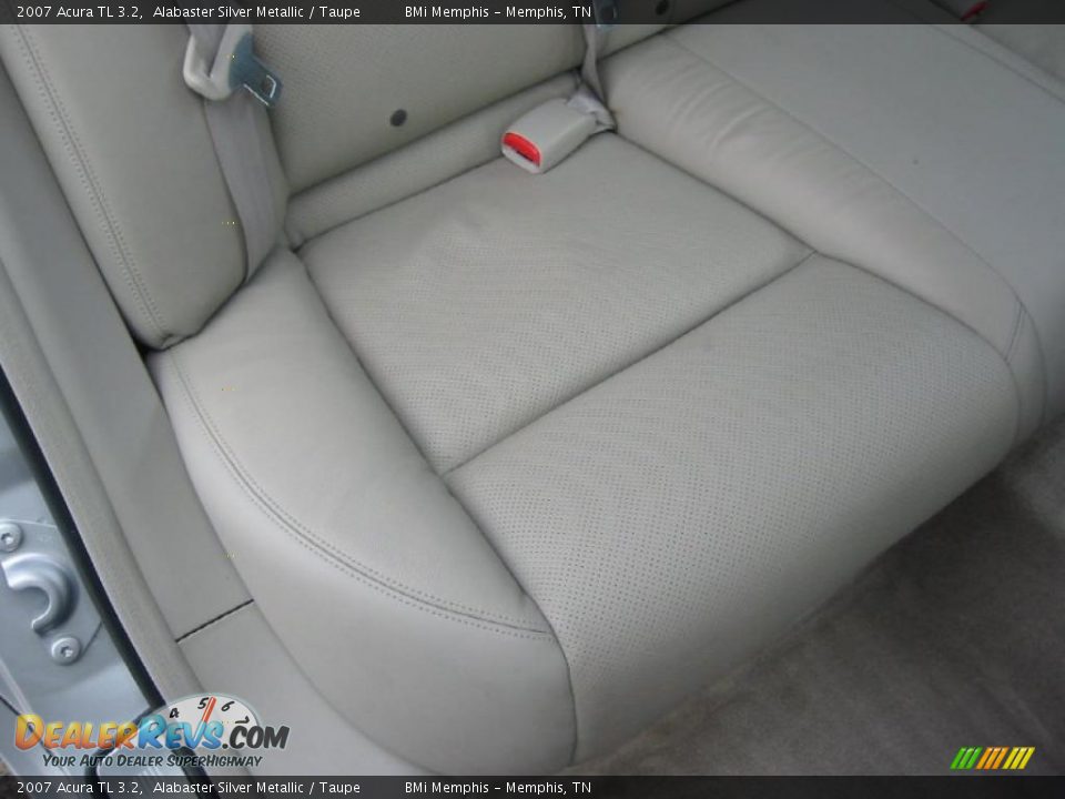 2007 Acura TL 3.2 Alabaster Silver Metallic / Taupe Photo #27