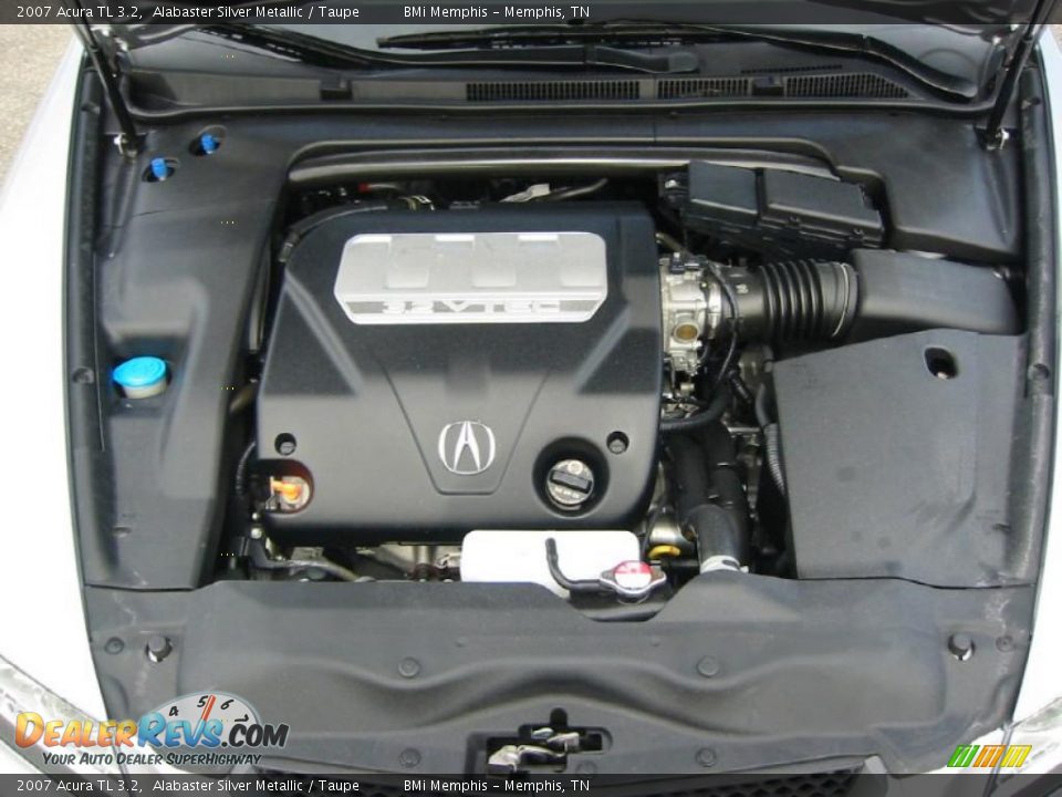 2007 Acura TL 3.2 Alabaster Silver Metallic / Taupe Photo #33
