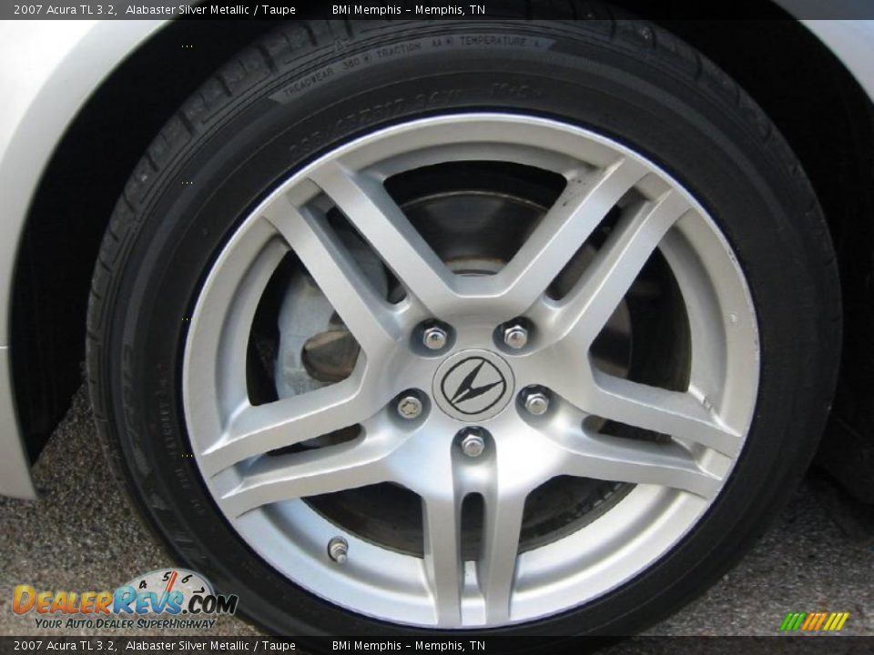 2007 Acura TL 3.2 Alabaster Silver Metallic / Taupe Photo #36