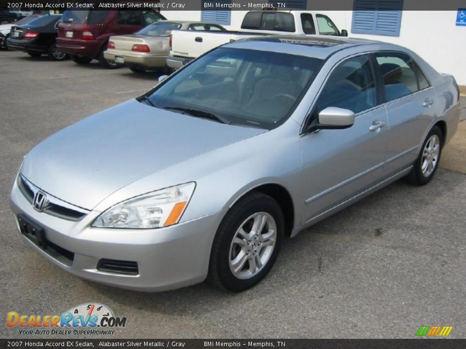2007 Honda Accord EX Sedan Alabaster Silver Metallic / Gray Photo #1