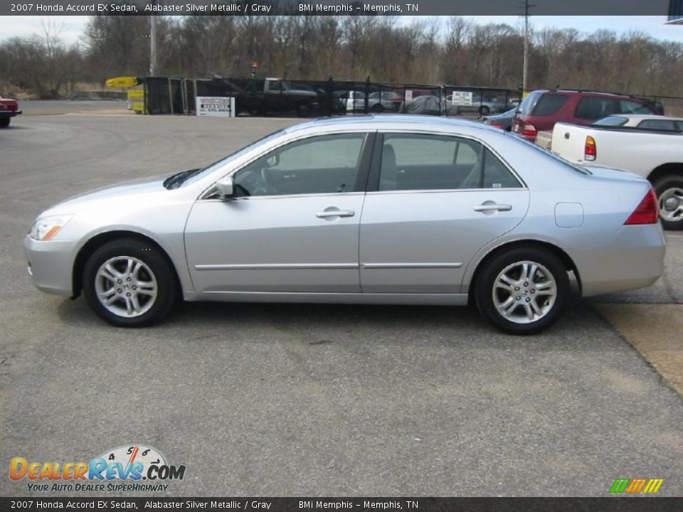 2007 Honda Accord EX Sedan Alabaster Silver Metallic / Gray Photo #2