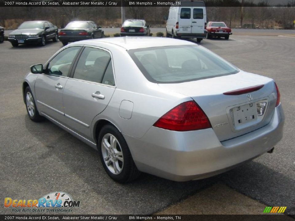 2007 Honda Accord EX Sedan Alabaster Silver Metallic / Gray Photo #3