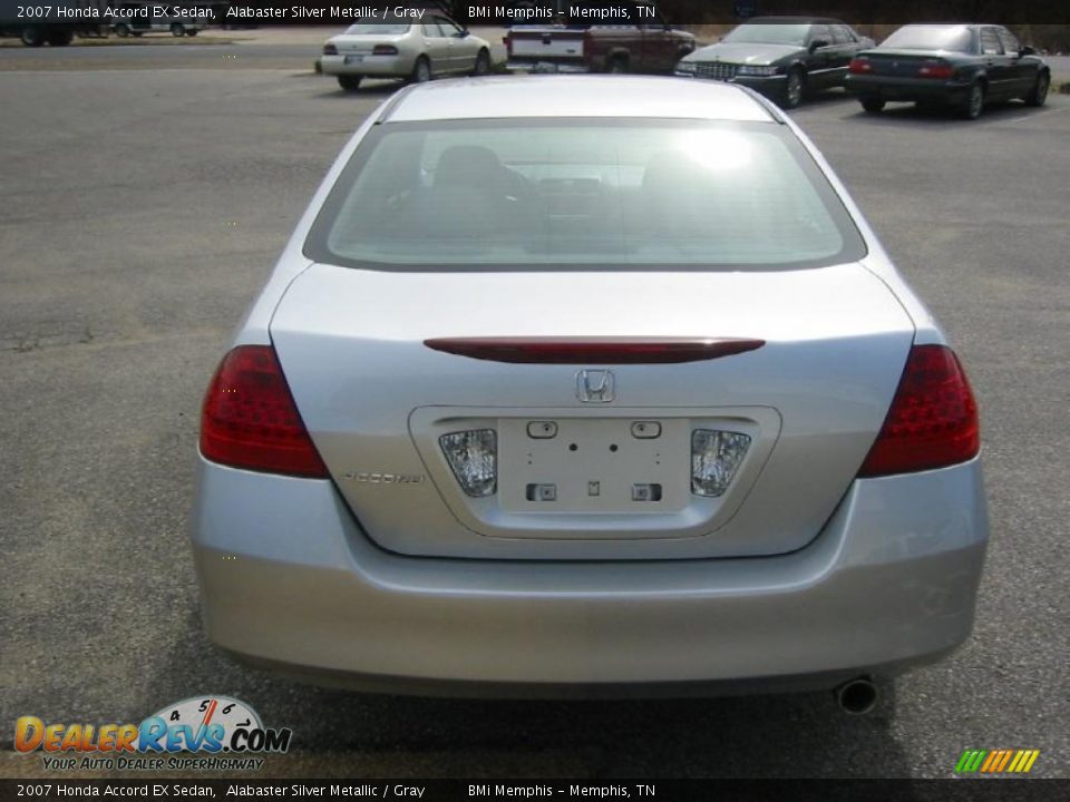 2007 Honda Accord EX Sedan Alabaster Silver Metallic / Gray Photo #4