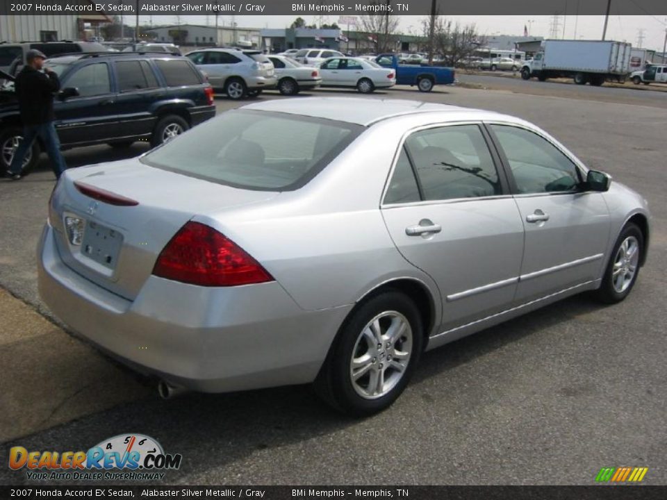 2007 Honda Accord EX Sedan Alabaster Silver Metallic / Gray Photo #5