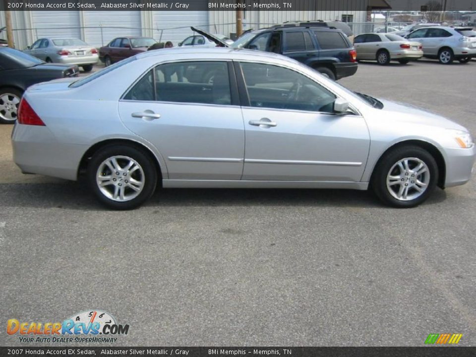 2007 Honda Accord EX Sedan Alabaster Silver Metallic / Gray Photo #6