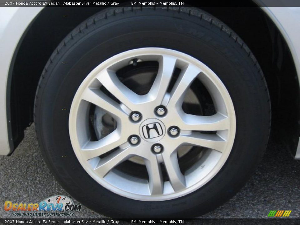 2007 Honda Accord EX Sedan Alabaster Silver Metallic / Gray Photo #35