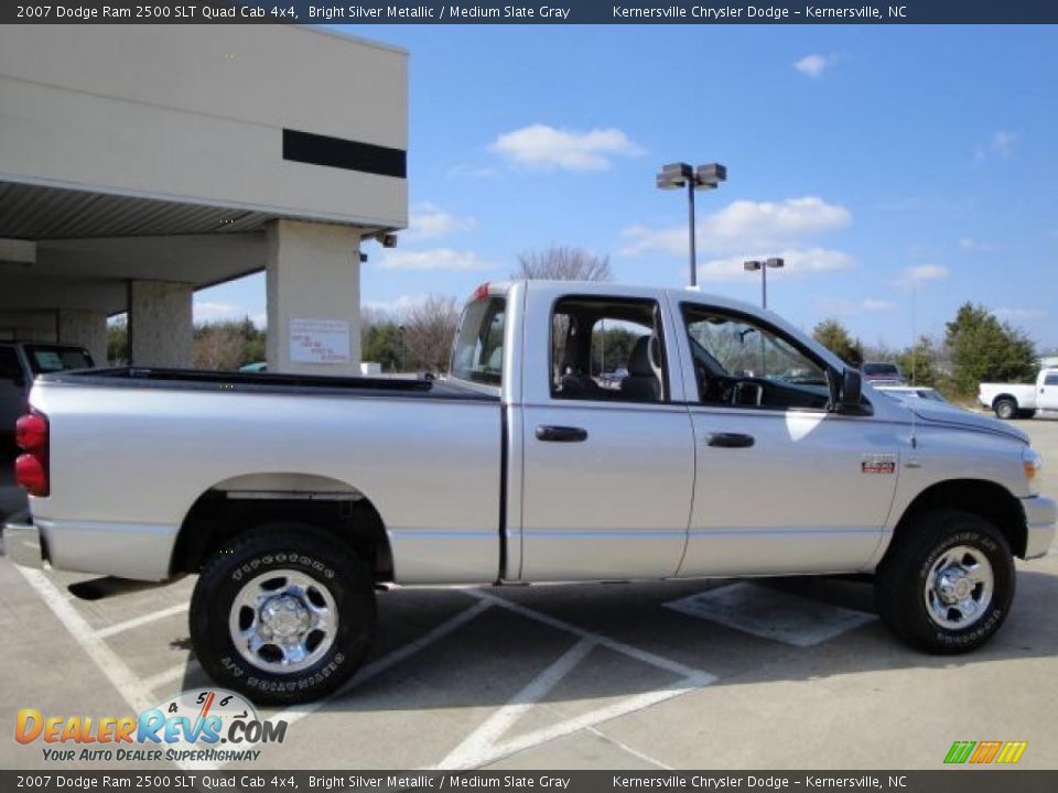 2007 Dodge Ram 2500 SLT Quad Cab 4x4 Bright Silver Metallic / Medium Slate Gray Photo #2
