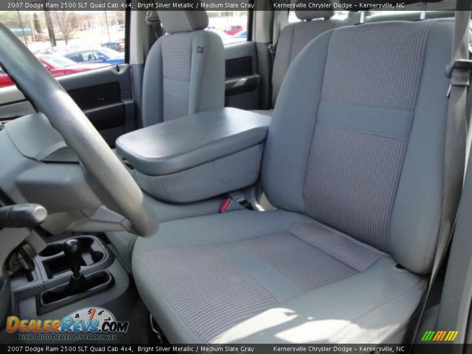 2007 Dodge Ram 2500 SLT Quad Cab 4x4 Bright Silver Metallic / Medium Slate Gray Photo #13