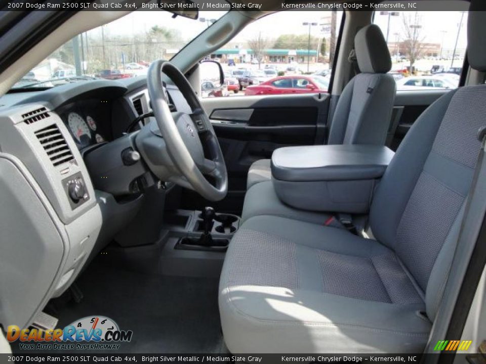 2007 Dodge Ram 2500 SLT Quad Cab 4x4 Bright Silver Metallic / Medium Slate Gray Photo #14