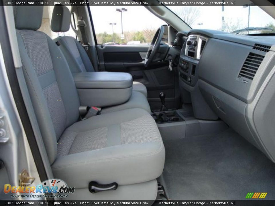 2007 Dodge Ram 2500 SLT Quad Cab 4x4 Bright Silver Metallic / Medium Slate Gray Photo #19