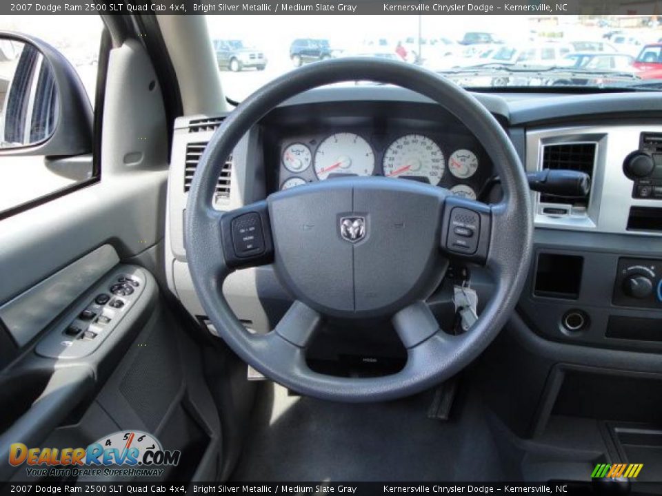 2007 Dodge Ram 2500 SLT Quad Cab 4x4 Bright Silver Metallic / Medium Slate Gray Photo #24