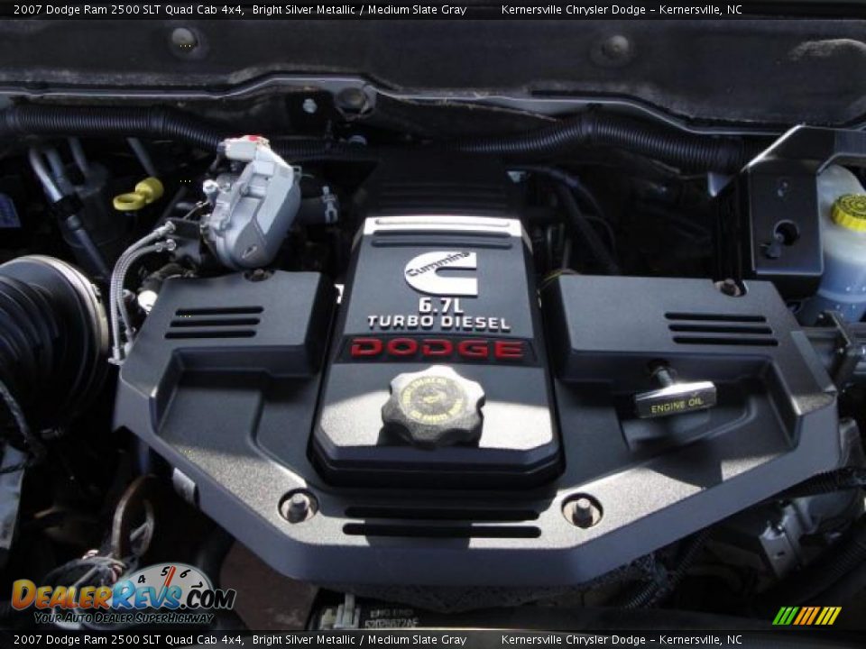 2007 Dodge Ram 2500 SLT Quad Cab 4x4 Bright Silver Metallic / Medium Slate Gray Photo #33