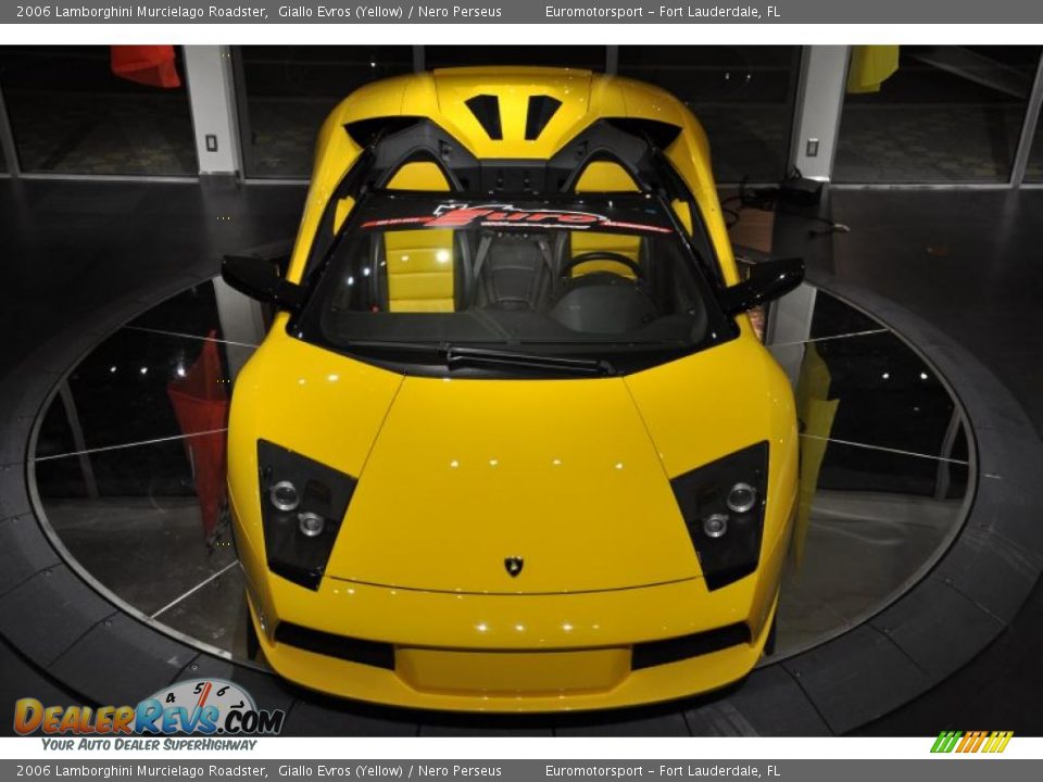 2006 Lamborghini Murcielago Roadster Giallo Evros (Yellow) / Nero Perseus Photo #2