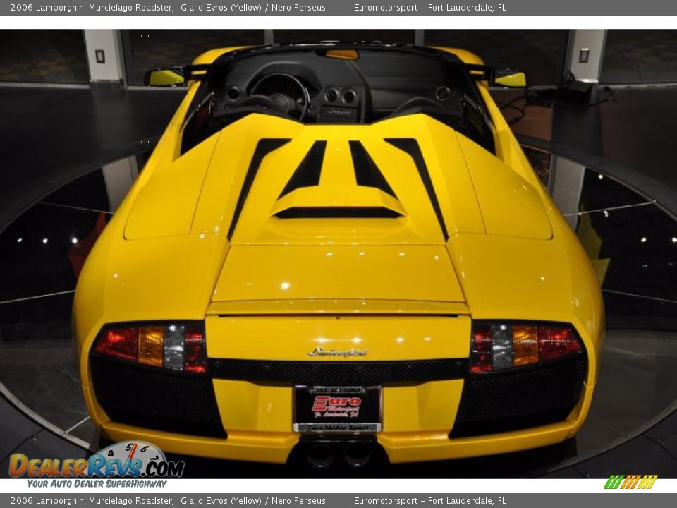 2006 Lamborghini Murcielago Roadster Giallo Evros (Yellow) / Nero Perseus Photo #5