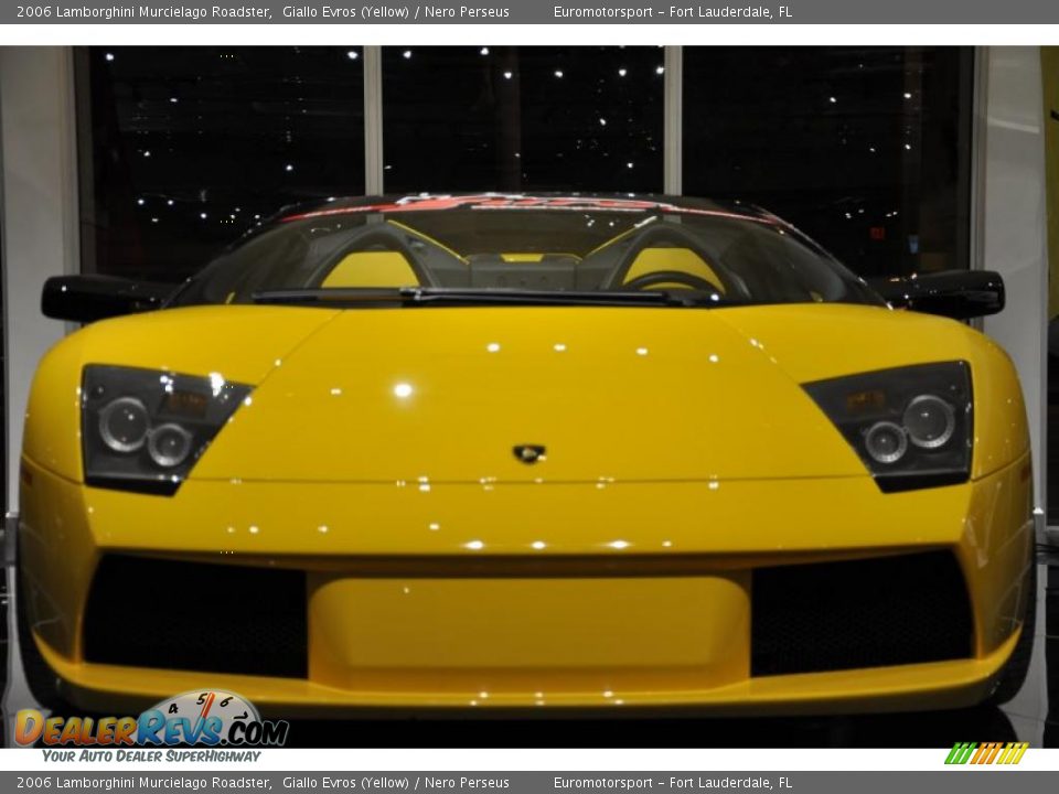 2006 Lamborghini Murcielago Roadster Giallo Evros (Yellow) / Nero Perseus Photo #8