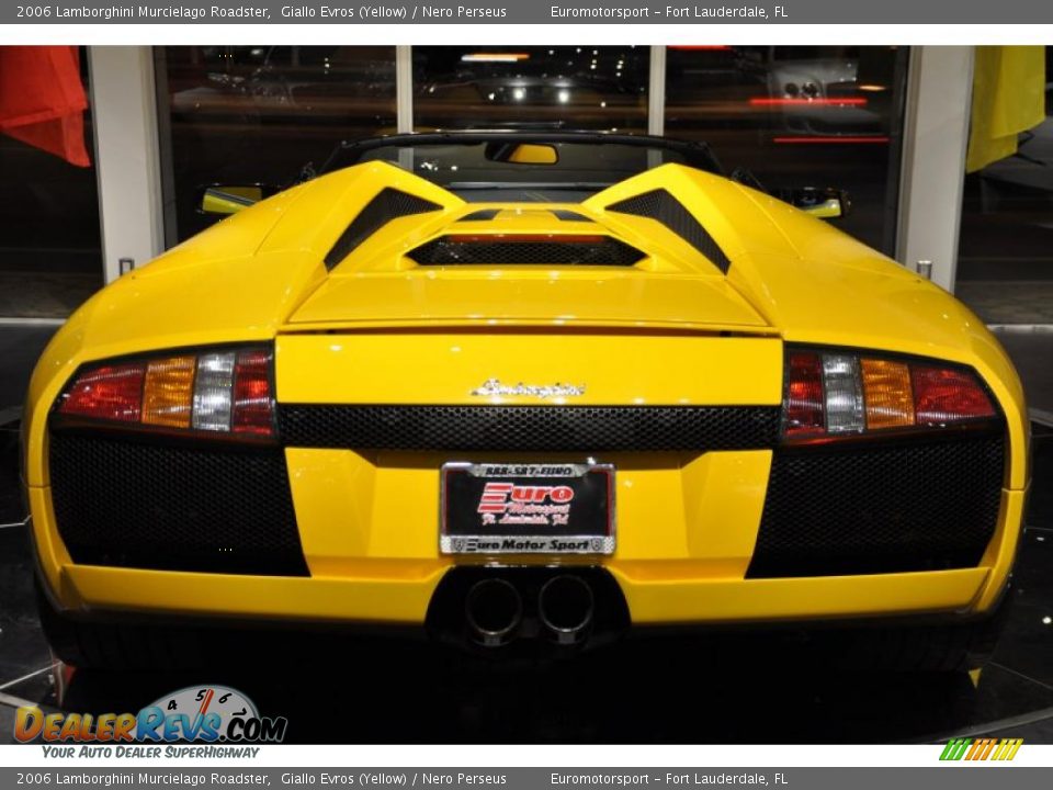 2006 Lamborghini Murcielago Roadster Giallo Evros (Yellow) / Nero Perseus Photo #13