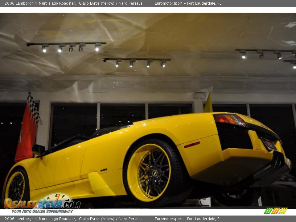 2006 Lamborghini Murcielago Roadster Giallo Evros (Yellow) / Nero Perseus Photo #15