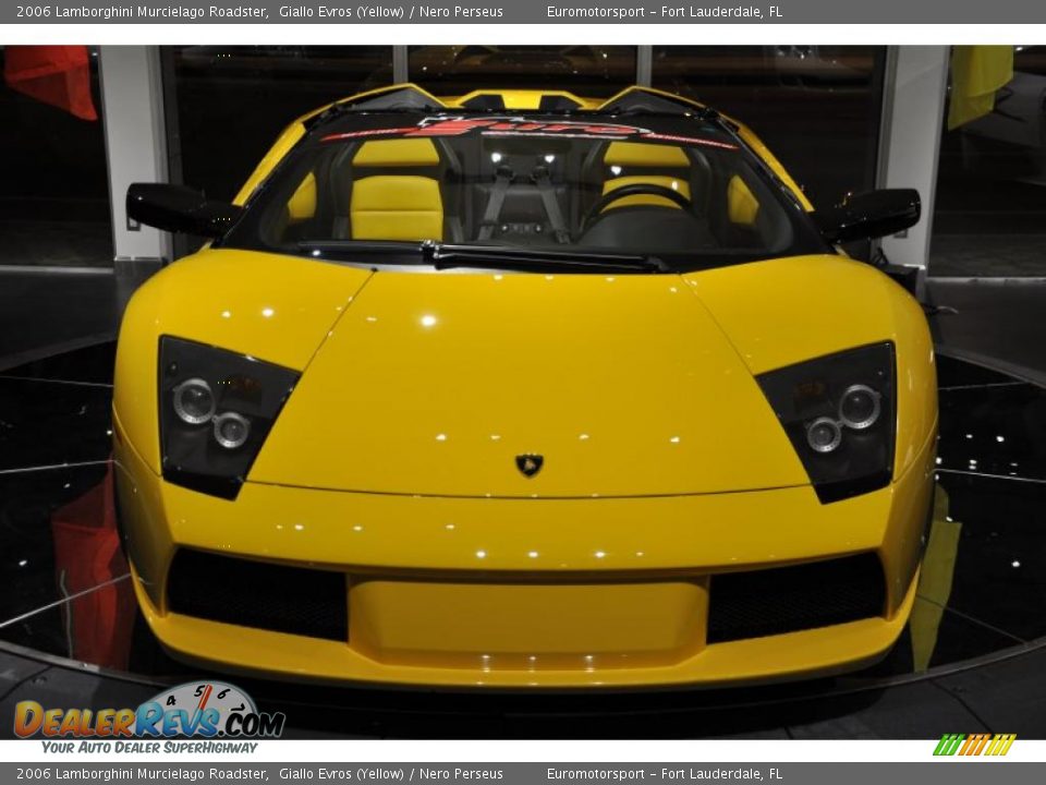 2006 Lamborghini Murcielago Roadster Giallo Evros (Yellow) / Nero Perseus Photo #26