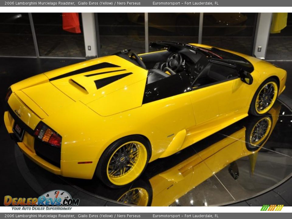 2006 Lamborghini Murcielago Roadster Giallo Evros (Yellow) / Nero Perseus Photo #27