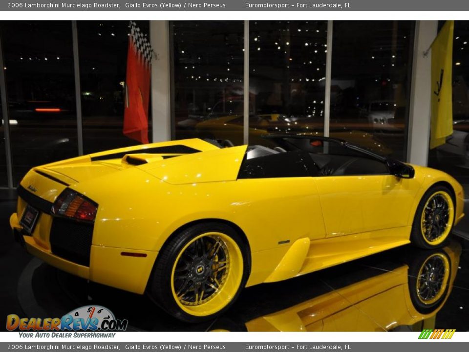 2006 Lamborghini Murcielago Roadster Giallo Evros (Yellow) / Nero Perseus Photo #30