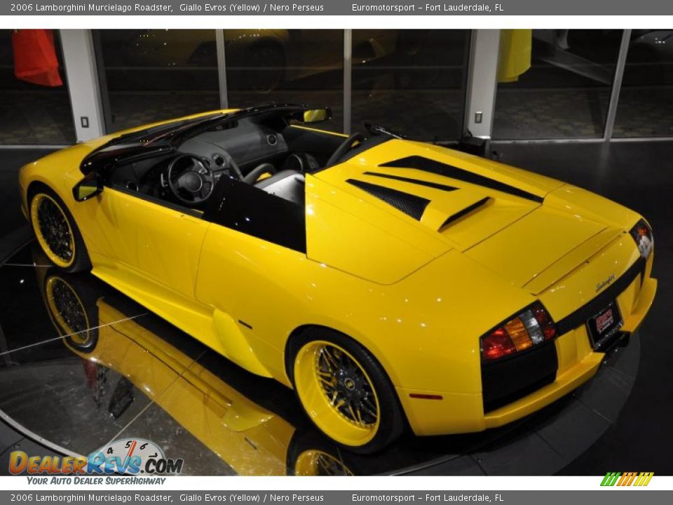 2006 Lamborghini Murcielago Roadster Giallo Evros (Yellow) / Nero Perseus Photo #31