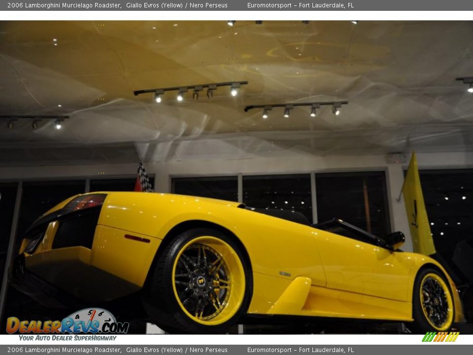 2006 Lamborghini Murcielago Roadster Giallo Evros (Yellow) / Nero Perseus Photo #32