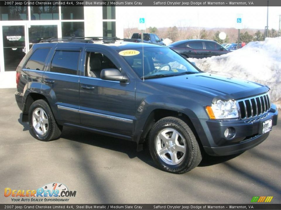 2007 Jeep Grand Cherokee Limited 4x4 Steel Blue Metallic / Medium Slate Gray Photo #1