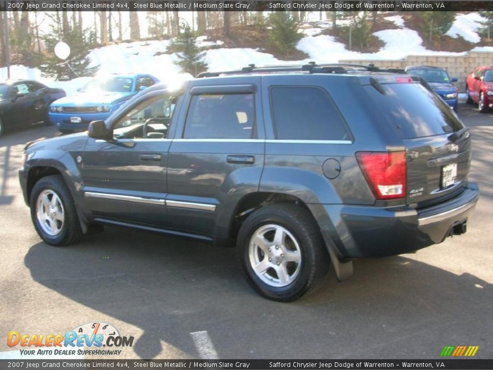 2007 Jeep Grand Cherokee Limited 4x4 Steel Blue Metallic / Medium Slate Gray Photo #2