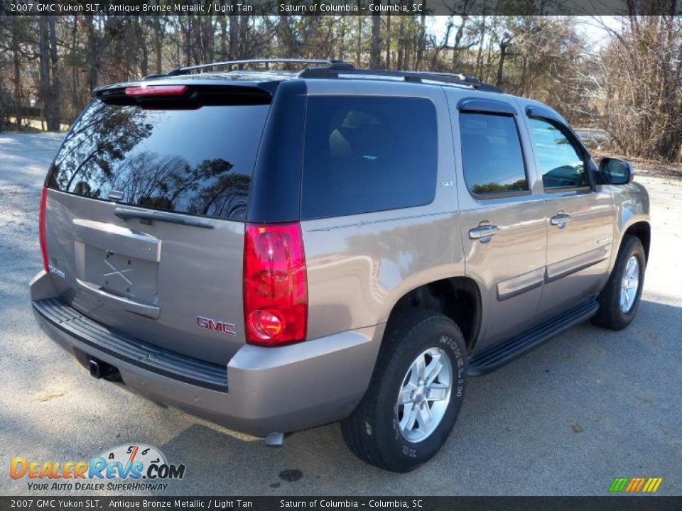 2007 GMC Yukon SLT Antique Bronze Metallic / Light Tan Photo #9